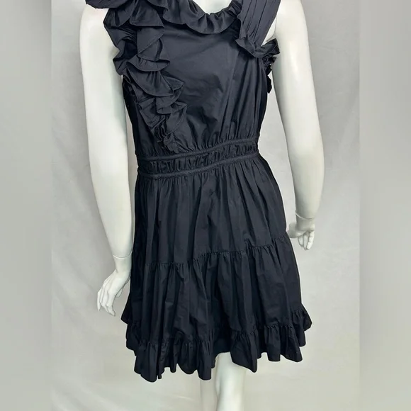 Ulla Johnson Size 10 Elegant Black Ruffle Dress - Picture 10 of 13